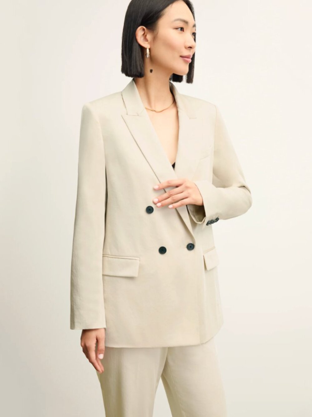 M.M. LaFleur O'Hara Boyfriend Blazer - Everyday Satin